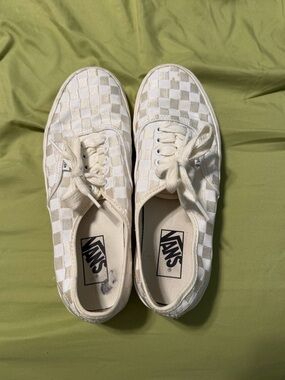 White checkered vans